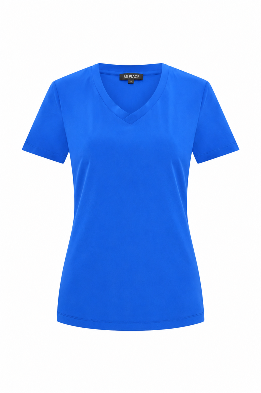 Mi Piace - T shirt V Hals Korte Mouw - Nautic Blue