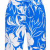 Mi Piace - Bermuda Tropical Hibiscus Print - Nautic Blue