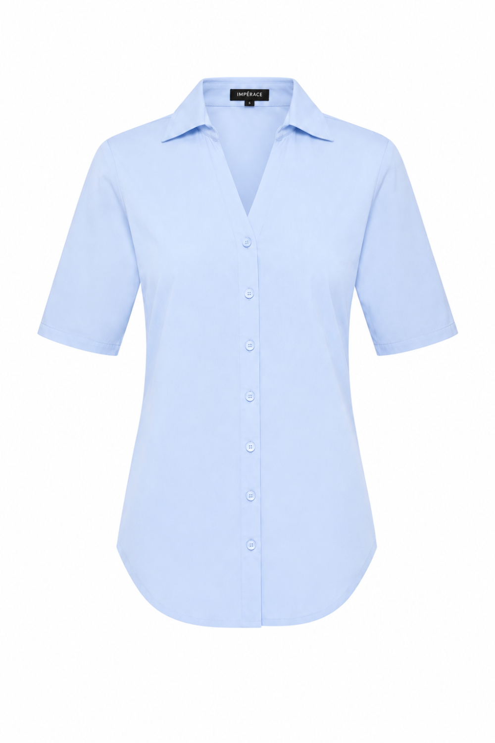 Mi Piace - Blouse V Neck - Light Blue