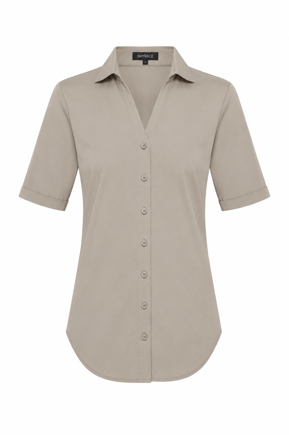 Mi Piace - Blouse V Neck - Taupe