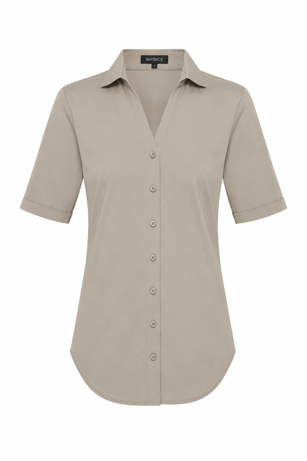 Mi Piace - Blouse V Neck - Taupe