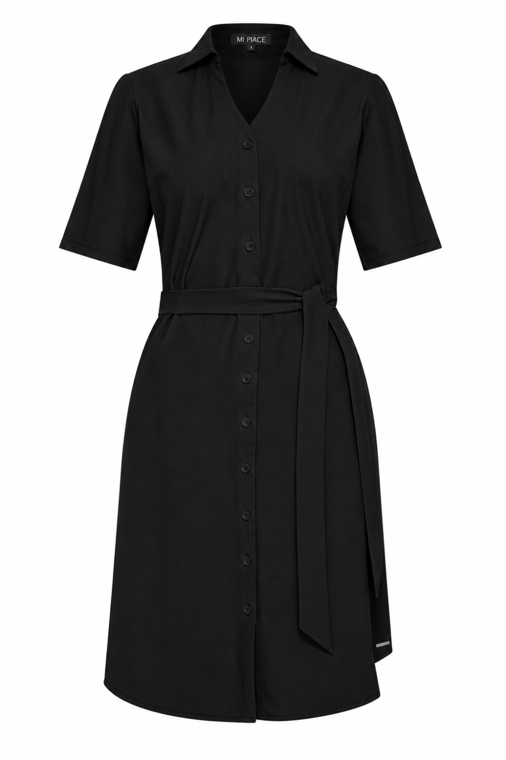 Mi Piace - Dress V Neck - Black