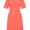 Mi Piace - Dress V Neck - Coral