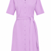 Mi Piace - Dress V Neck - Milky Lilac
