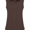 Mi Piace - Blouse Mouwloos - Espresso