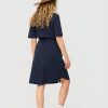 Mi Piace - Dress V Neck - Dark Blue