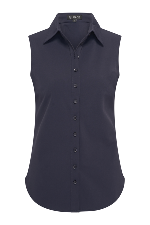 Mi Piace - Blouse Mouwloos - Dark Blue