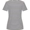 Mi Piace - T-shirt V Hals Stripe - Dark Blue | Off W.