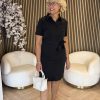 Mi Piace - Dress V Neck - Black