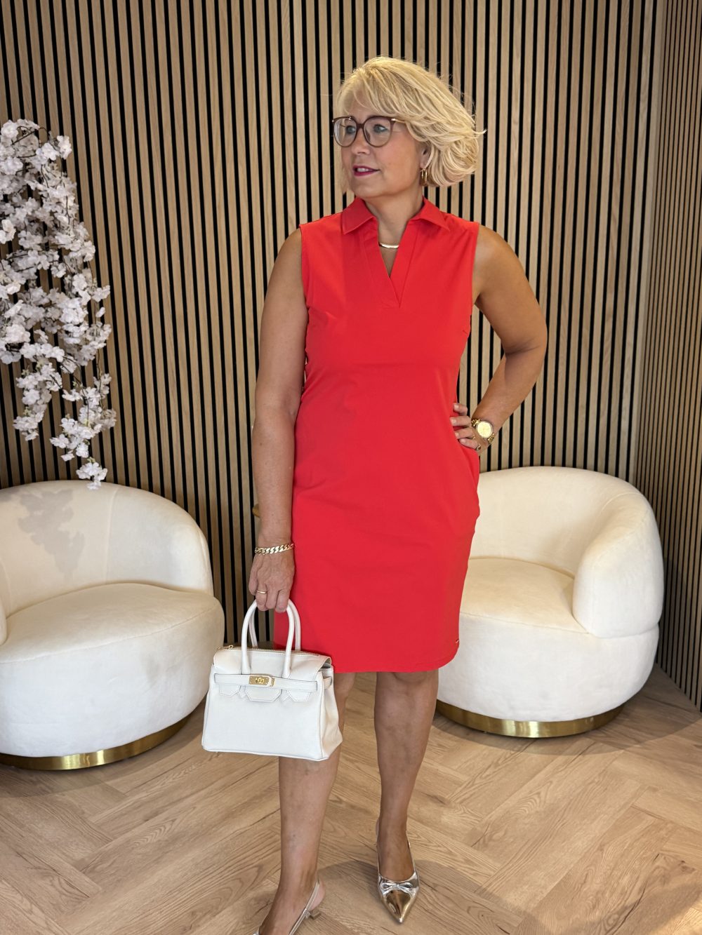 Mi Piace - Dress Sleeveless - Red