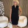 Mi Piace - Jurk Mouwloos - Black