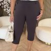Lady Day - Travel Trouser Capri Leo - Dark Brown
