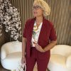 &Co Woman - Phileine Ss Travel - Claret