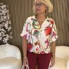 &Co Woman - Marijke Flower - Claret Multi