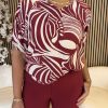 &Co Woman - Amelie Weave - Claret Multi