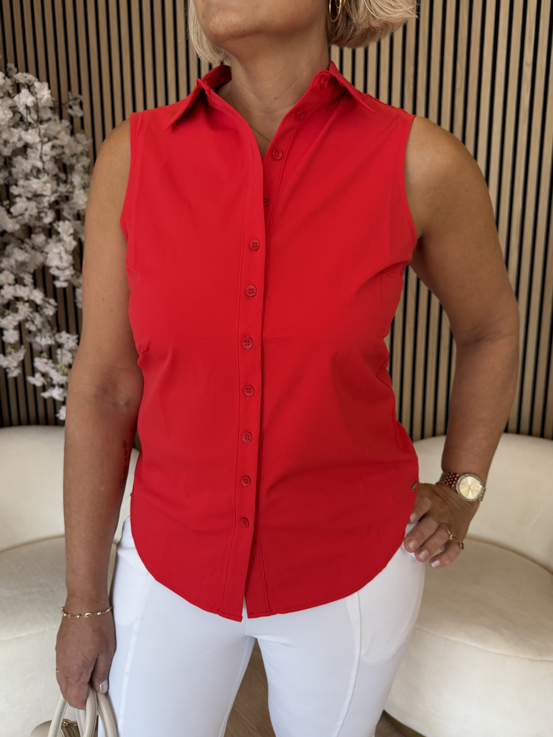 Mi Piace - Blouse Mouwloos - Red