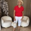 Mi Piace - Pullover Ajour - Red