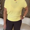 Mi Piace - Pullover Ajour - Lemon Yellow