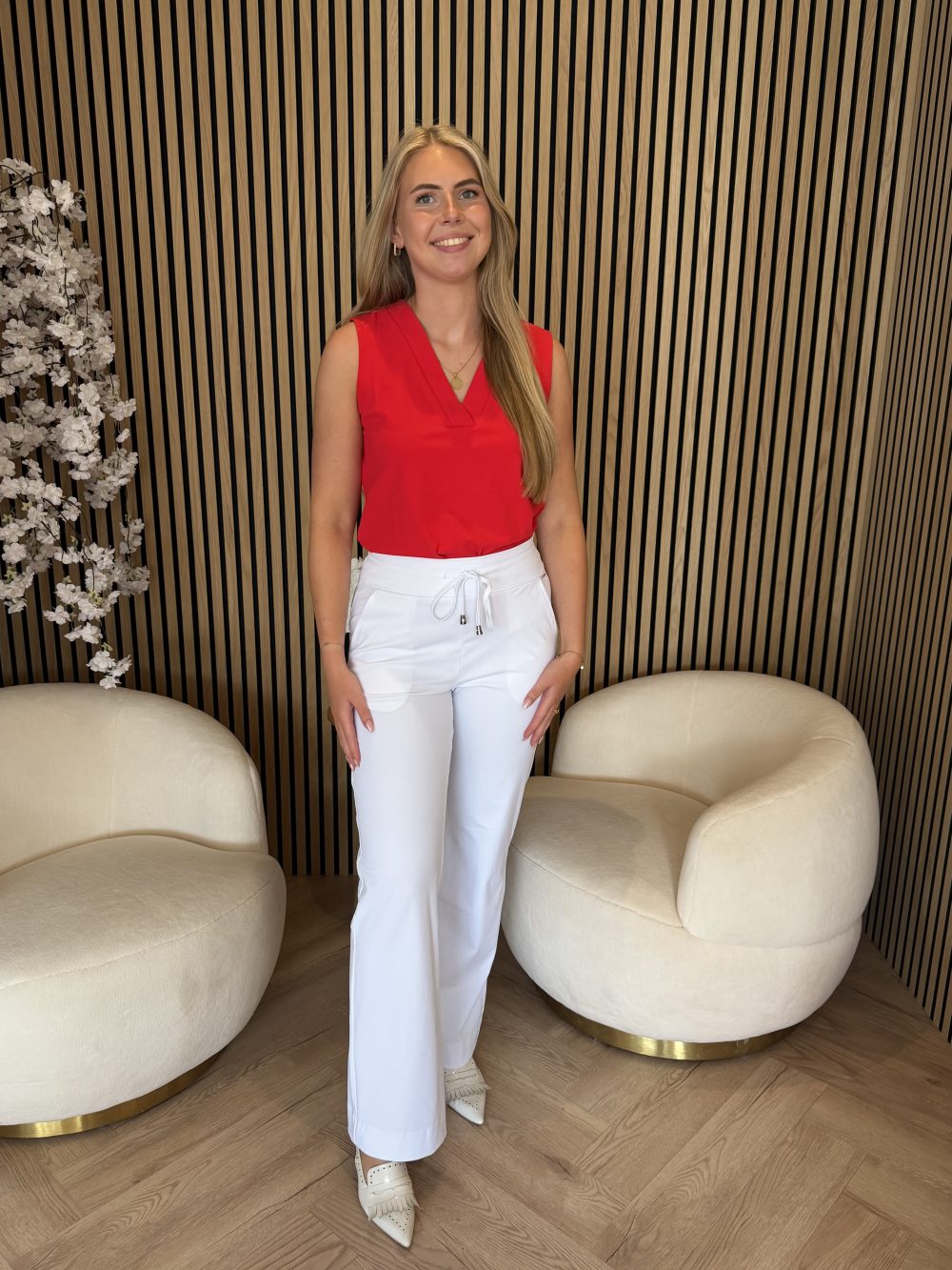 Mi Piace - Broek Straight - White