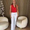 Mi Piace - Broek Straight - White