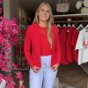 Mi Piace - Blazer Kort Travelstof - Red