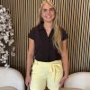 Lady Day - Shorty Travel Trousers - Butter yellow