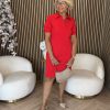 Mi Piace – Polo Dress – Red