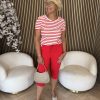 Mi Piace - Broek Capri - Red
