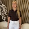 Mi Piace – Blouse Korte Mouwen – Espresso