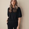 Lady Day - Amie Travelstof Top - Black