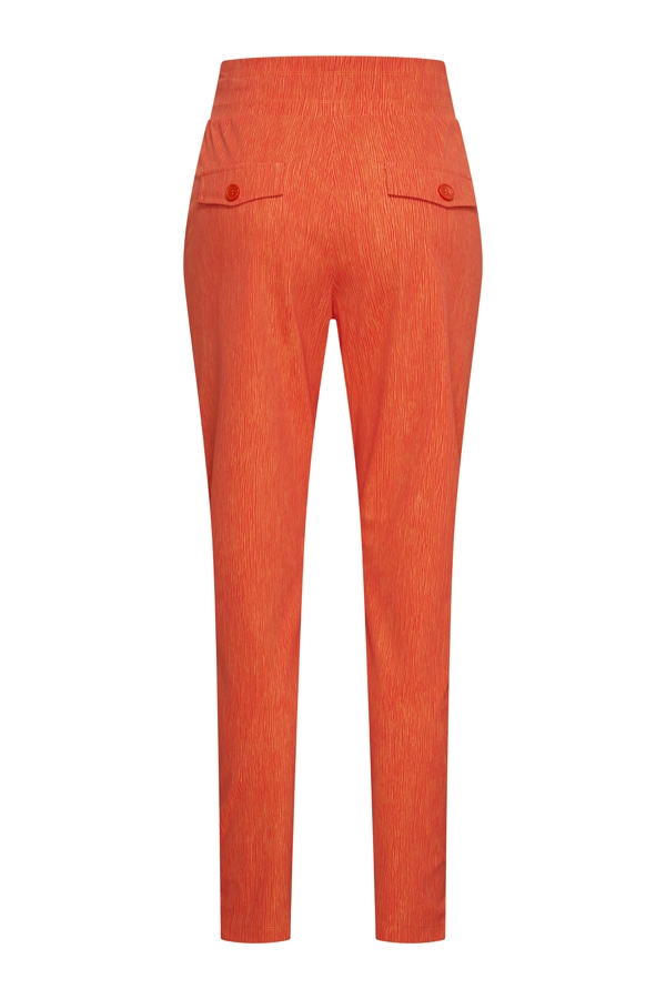 Mi Piace - Skinny Trousers Heavy Structure Print - Orange