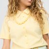 Mi Piace - Blouse Korte Mouwen - Pastel Yellow