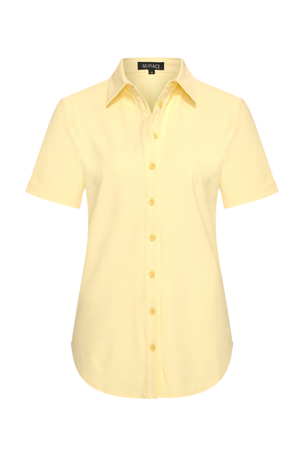 Mi Piace - Blouse Korte Mouwen - Pastel Yellow