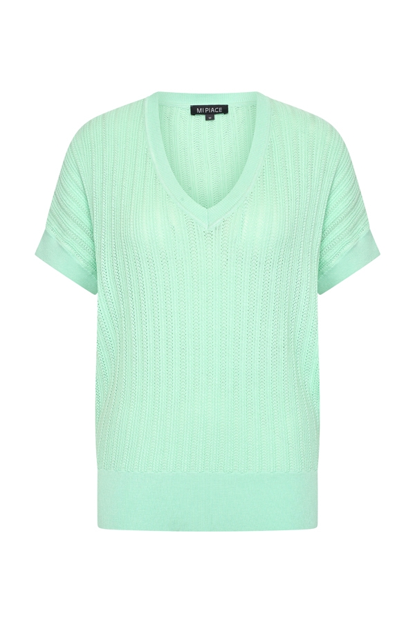 Mi Piace - Pullover Ajour - Pistachio