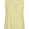 Mi Piace - Top V Neck Pleated Minimal Print - Sweet Pea
