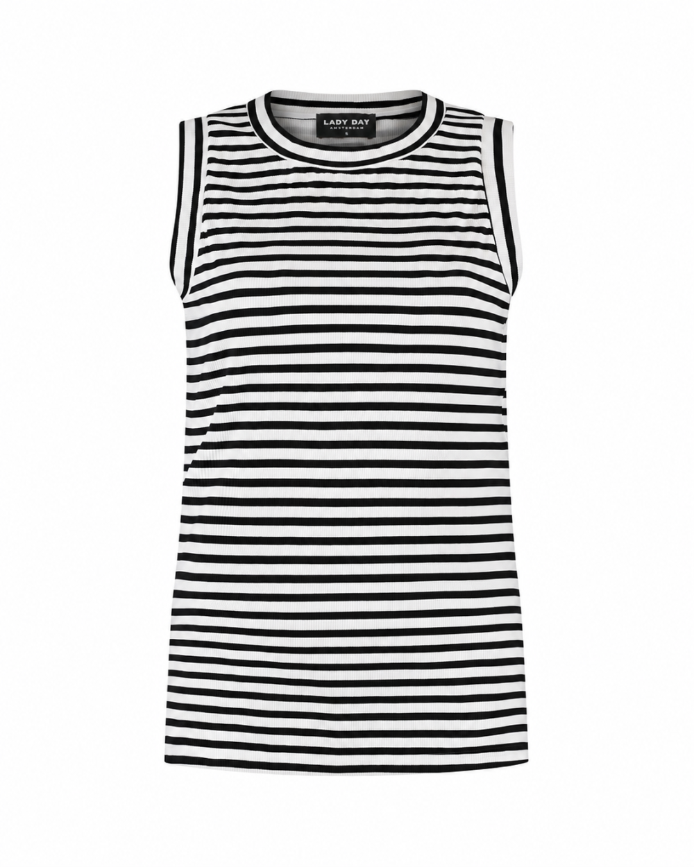 Lady Day - Sandy Travelstof Top - White/black