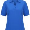 Mi Piace - Polo Top Puff Sleeves - Nautic Blue