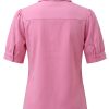 Mi Piace - Polo Top Puff Sleeves - Rose