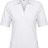 Mi Piace - Polo Top Puff Sleeves - White