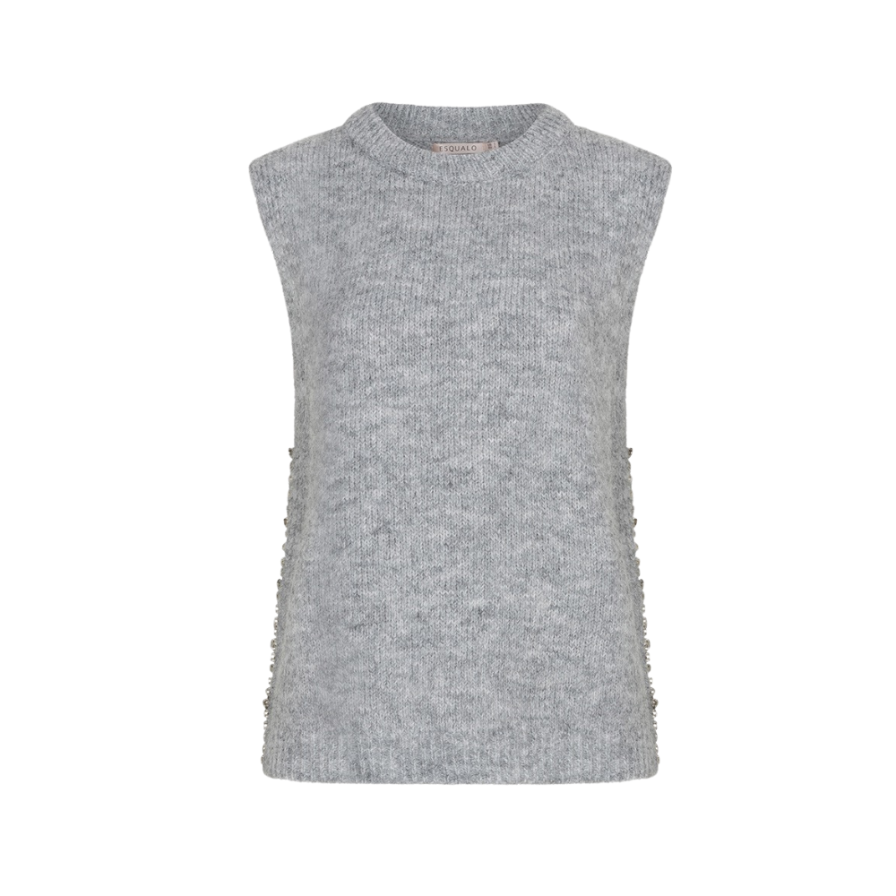 EsQualo - Gilet slv/lss diamonds - Light Grey
