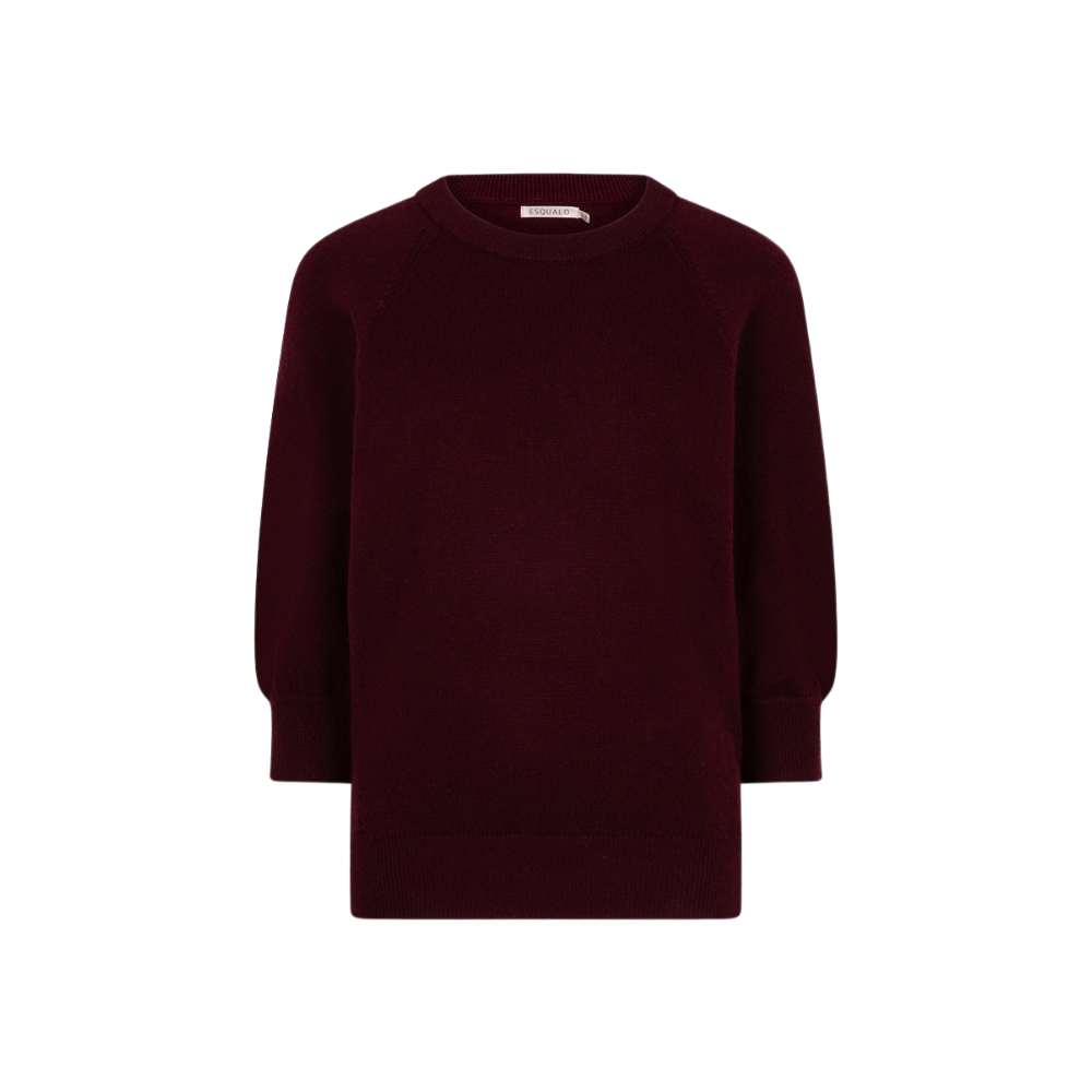 EsQualo - Sweater raglan round neck - Merlot