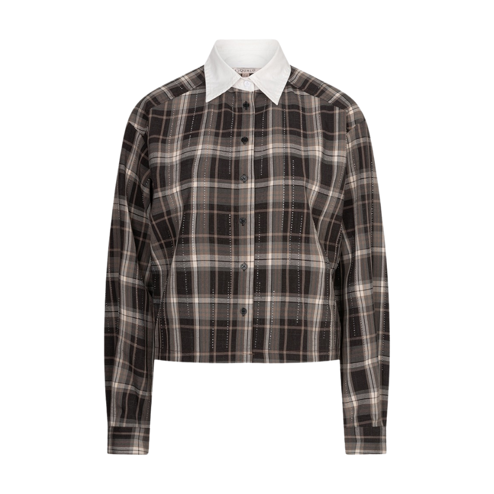 EsQualo - Blouse short check strass - Print