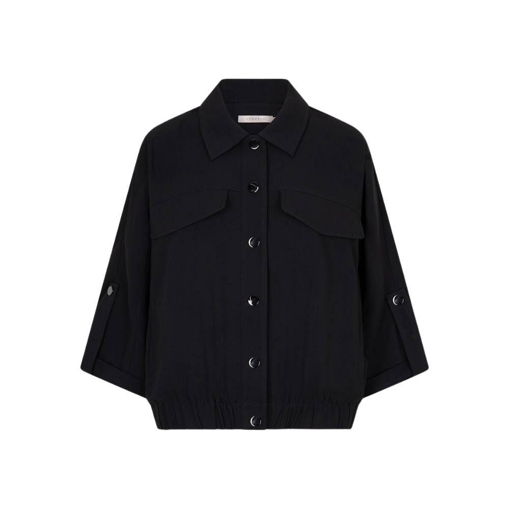 EsQualo - Blouse acetate - Dark Grey