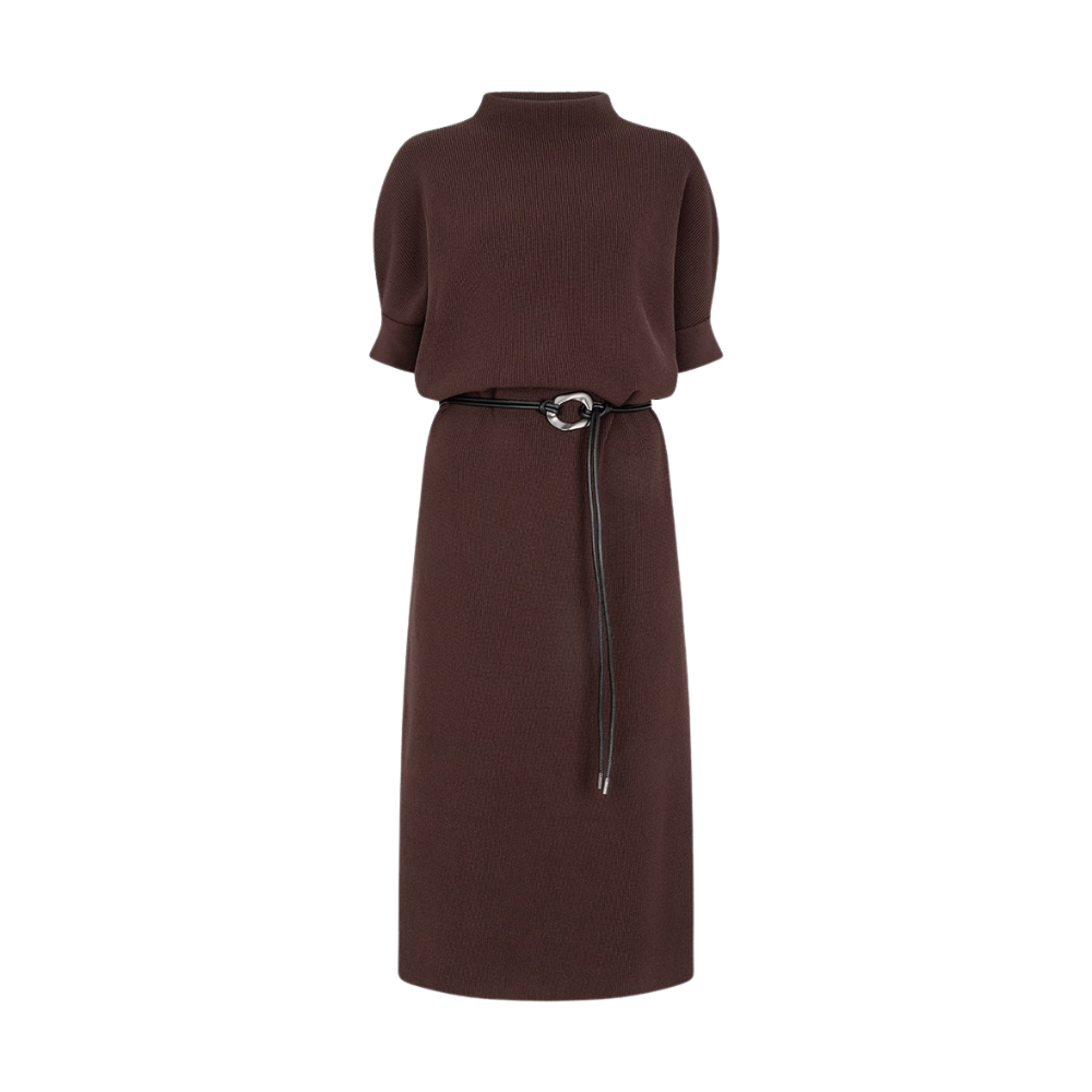 EsQualo - Dress long knit - Cacao