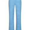 Mi Piace - Trousers Straight Bonded Denim Print - Bleached Denim