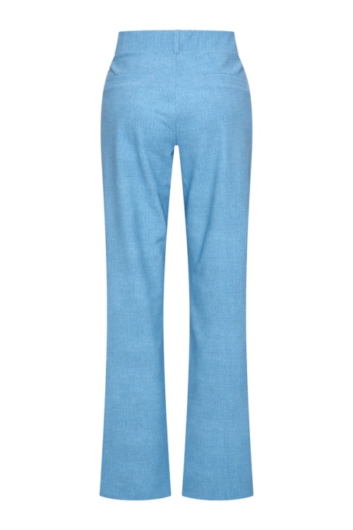 Mi Piace - Trousers Straight Bonded Denim Print - Bleached Denim