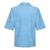 Blazer Short Sleeve Bonded Denim Print - Bleached Denim