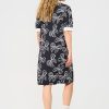 Mi Piace - Polo Dress Puff Bow Print - Dark Blue | Off White