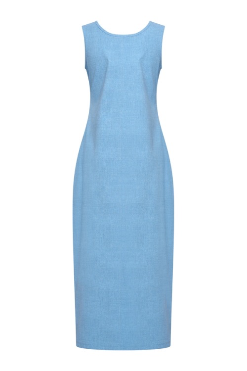 Mi Piace - Singlet Dress Denim Print - Bleached Denim