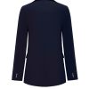 Triple Nine - Blazer Mid Length 4 Gold Buttons Double Press - Navy